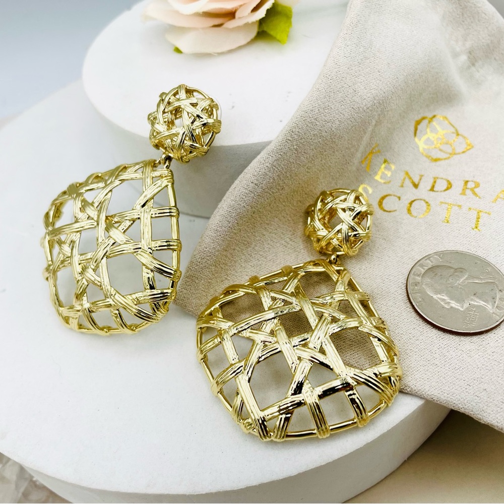 Kendra Scott Natalie Openwork Statement Drop Earr… - image 2